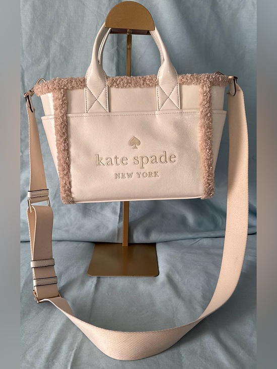 kate spade Handbags - Kate Spade Jett Faux Shearling Trim Tote in Meringue or Cream Color
